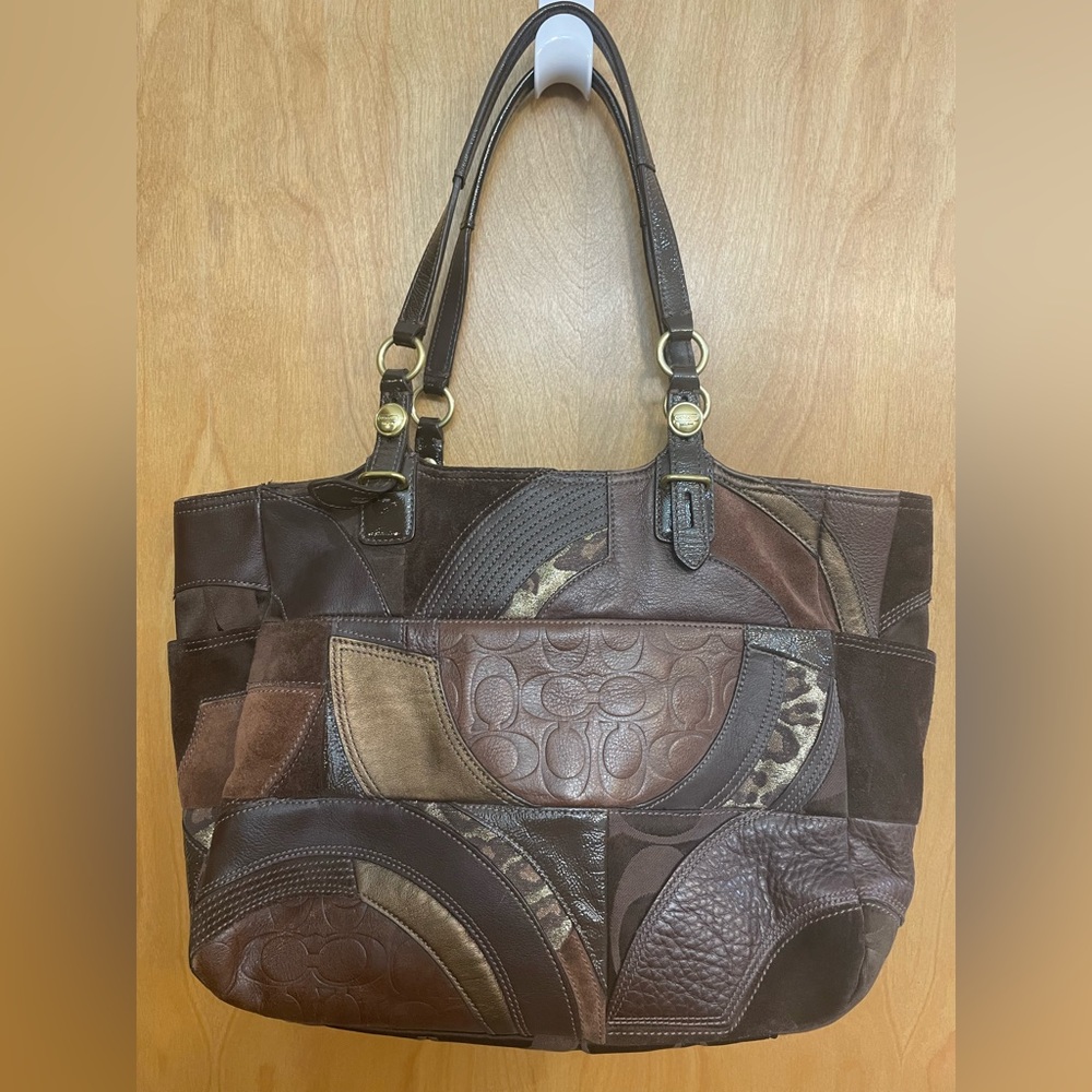 Vintage COACH patchwork handbag